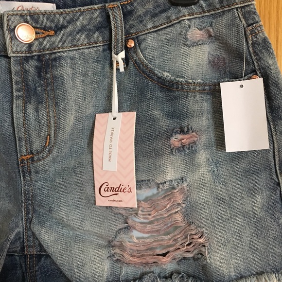 Distressed Denim Shorts - Picture 2 of 4